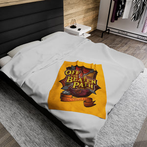 OBP Crest Velveteen Plush Blanket - Yellow