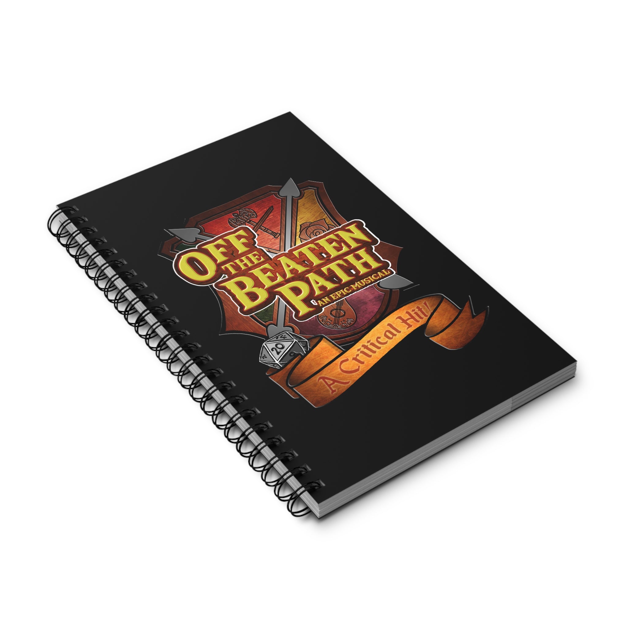 OBP Crest Spiral Notebook - Black
