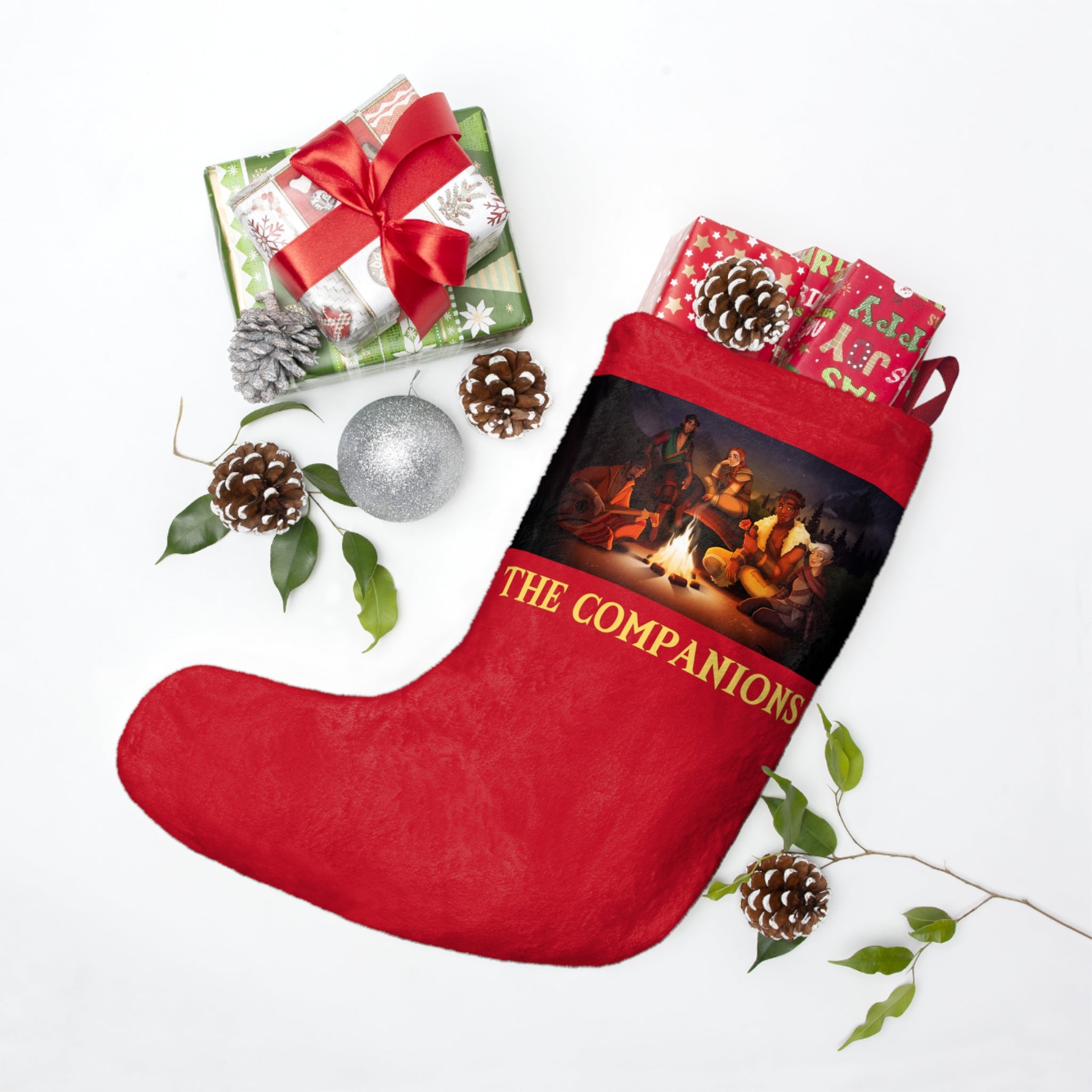 The Companions Campsite Christmas Stocking - Red