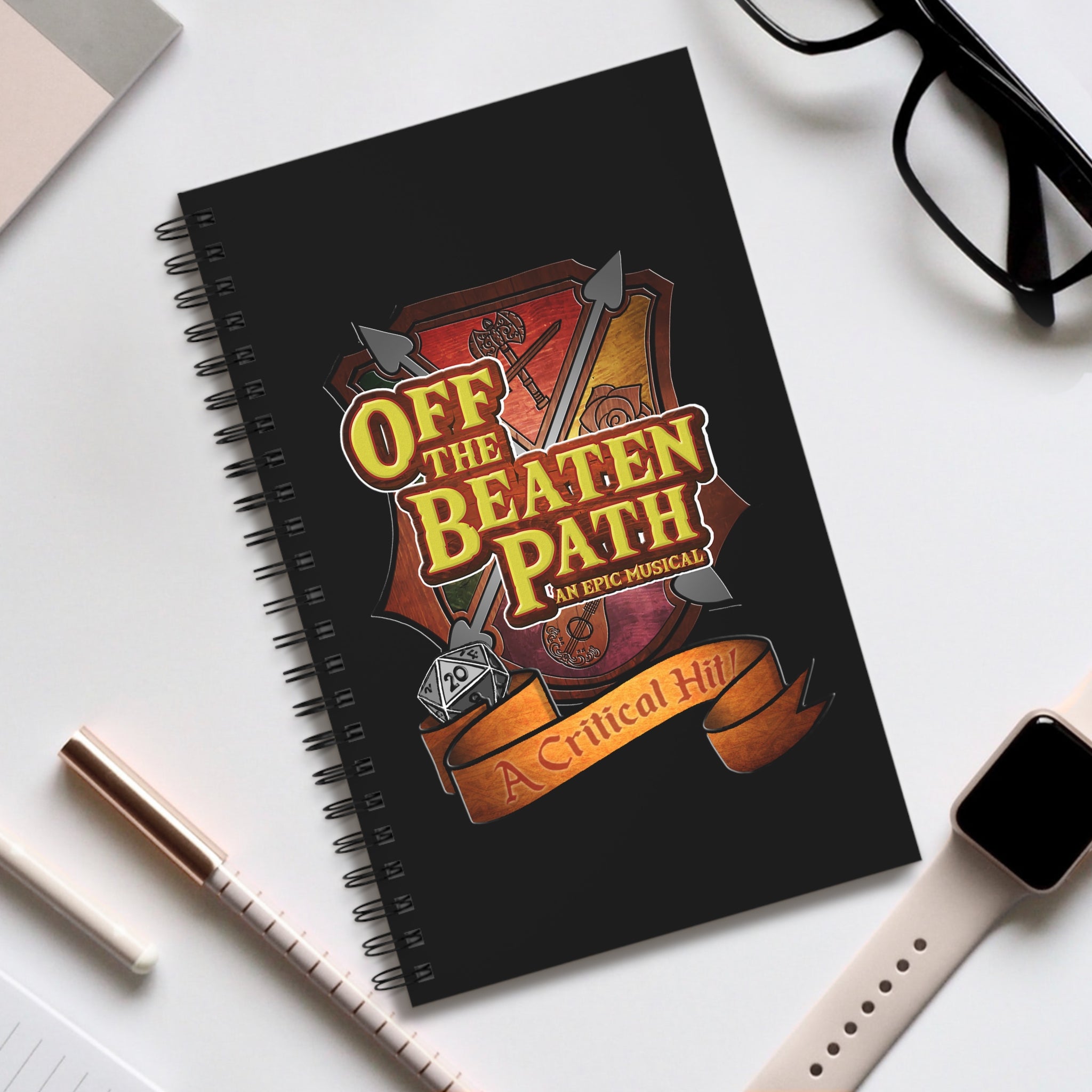 OBP Crest Spiral Notebook - Black