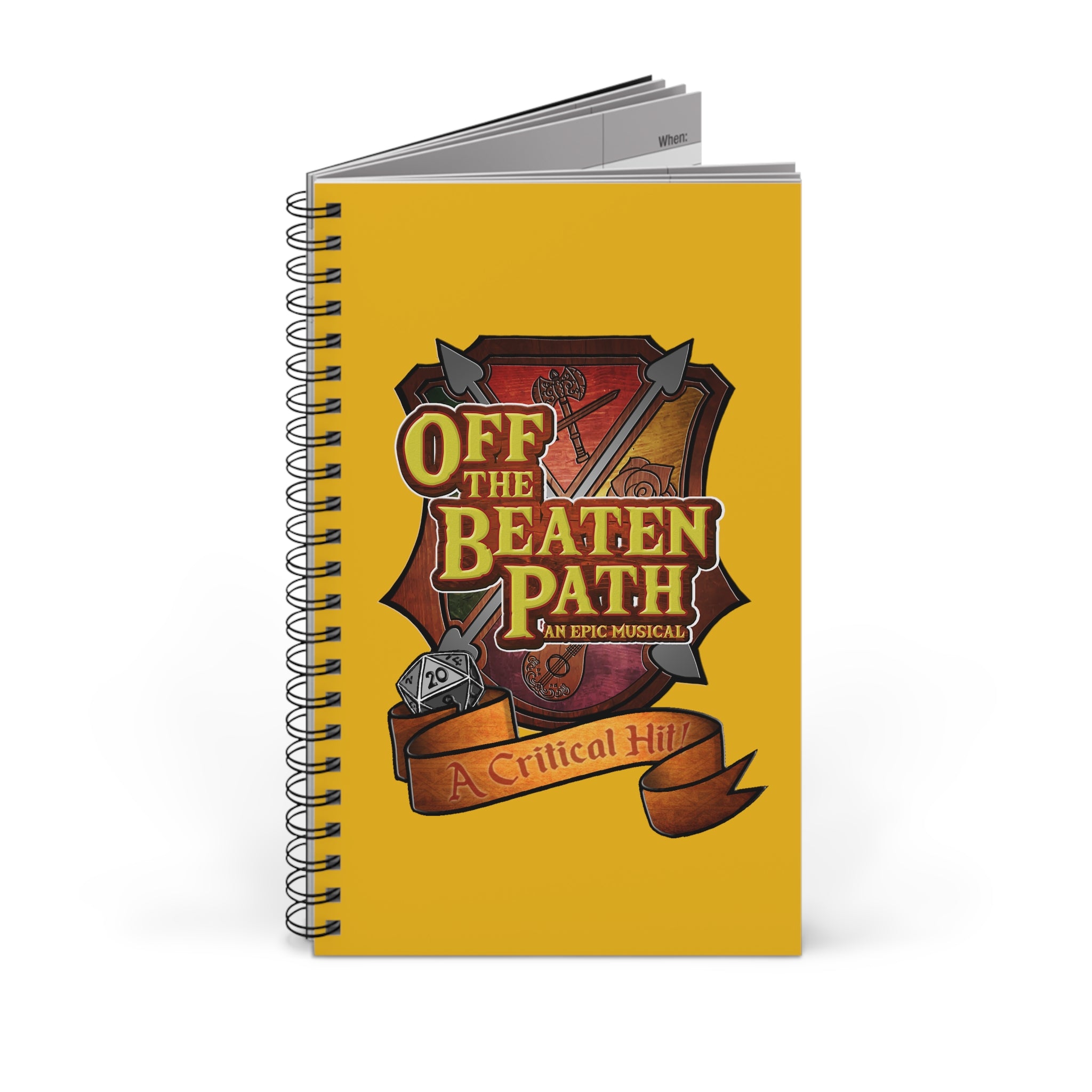 OBP Crest Spiral Notebook - Yellow