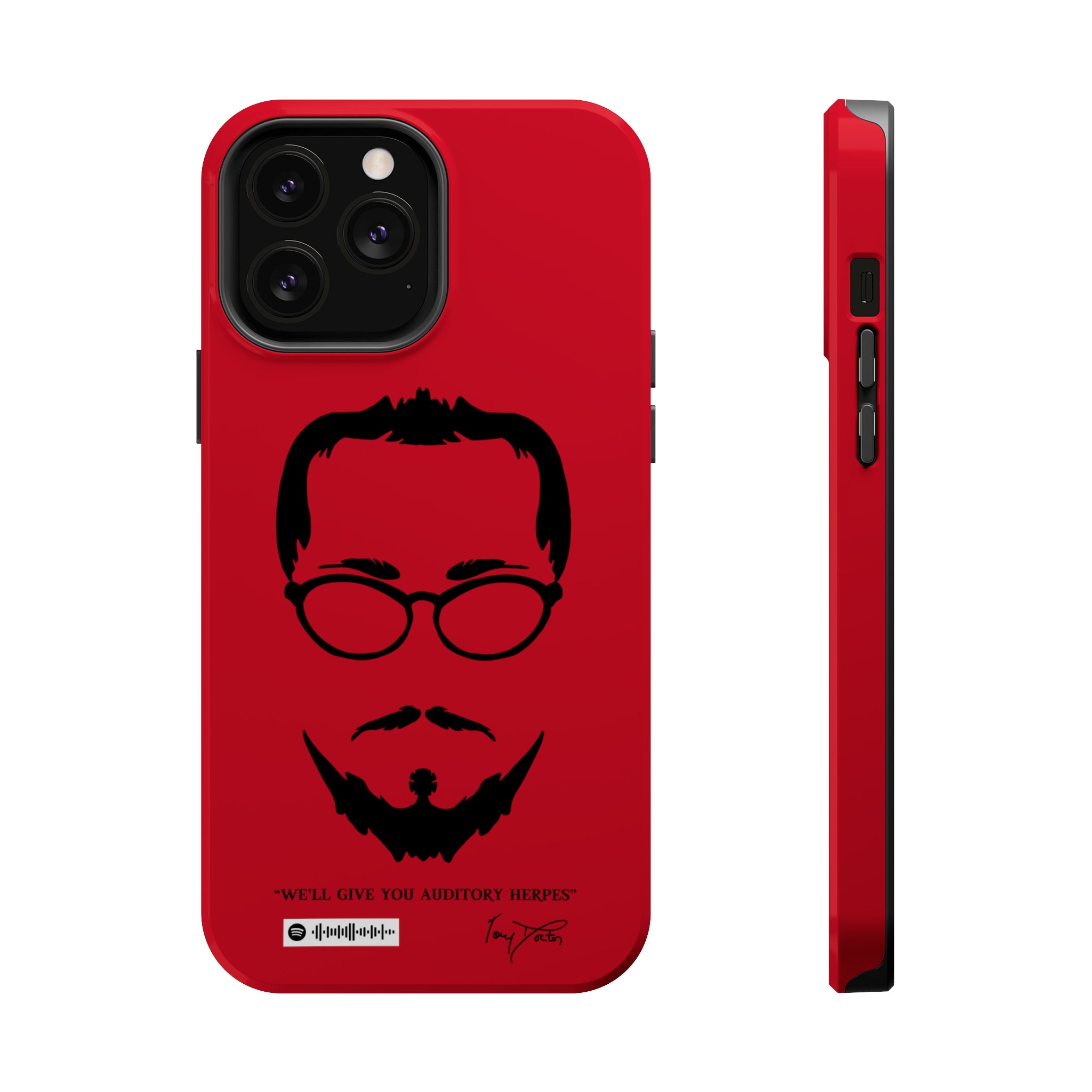 Tory Doctor's "Auditory Herpes" MagSafe Tough iPhone Case - Red and Black