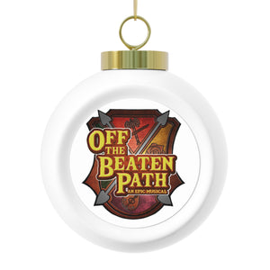 OBP Crest Christmas Ball Ornament - White