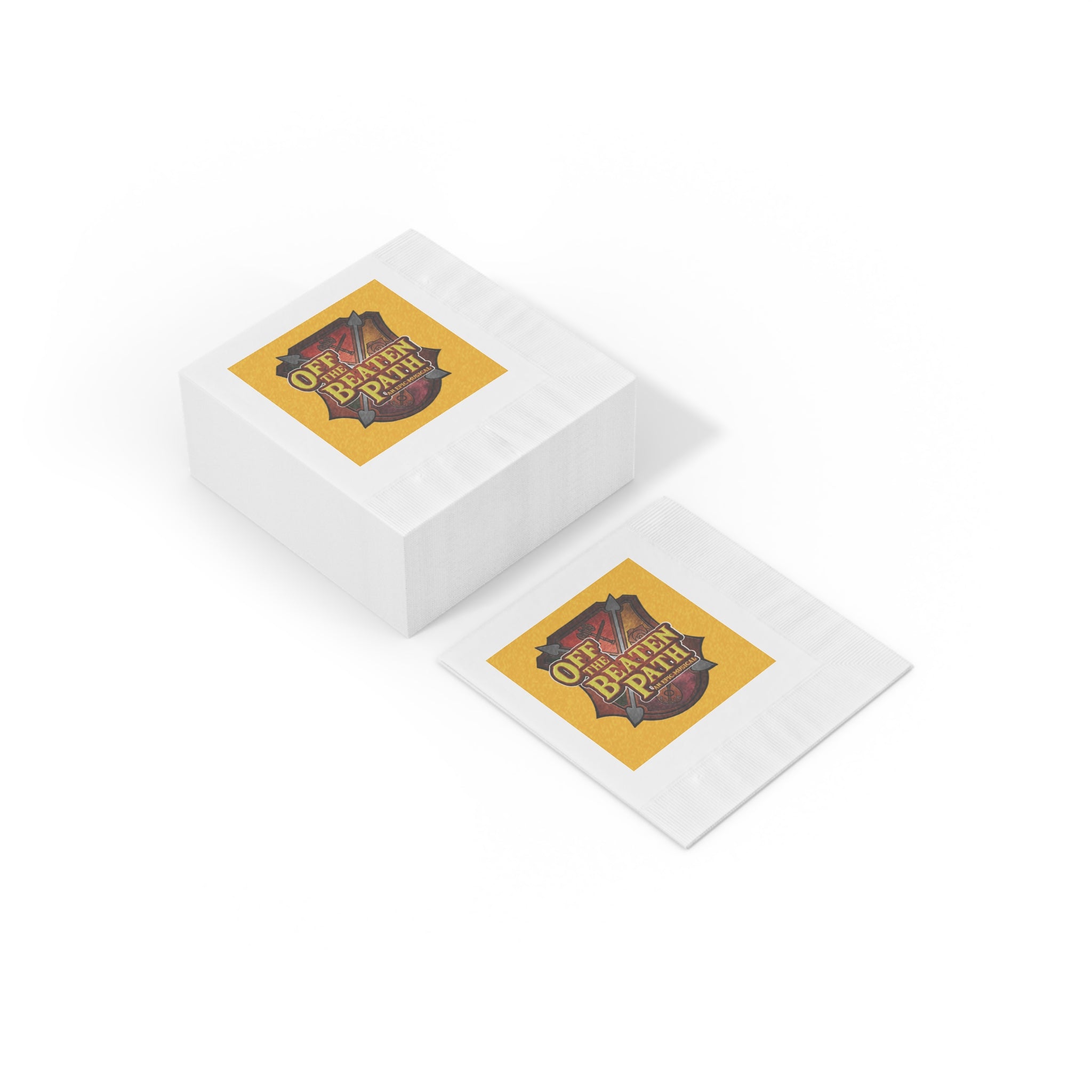 OBP Crest Coined Napkins - Yellow